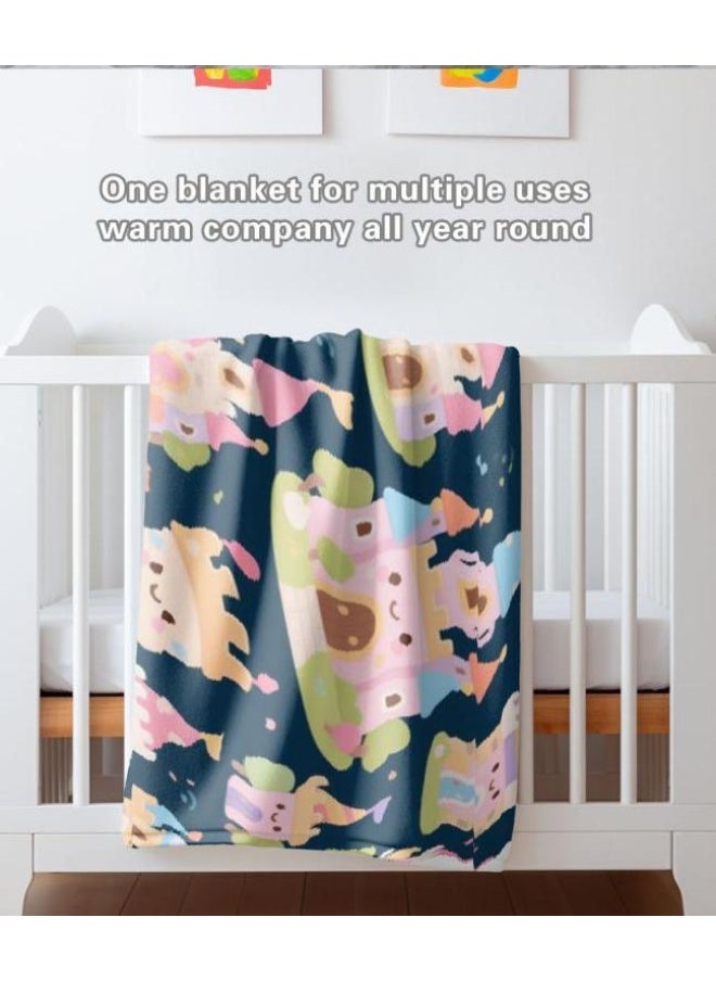 General - Baby and children's cartoon flannel thin blanket (warm and comfortable, suitable for sleep, game use) 70cm*100cm - 612 - Image 1