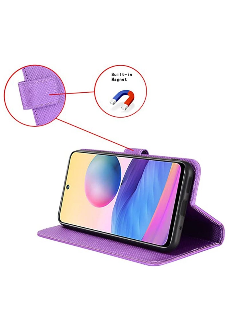 Diamond Pattern Flip Cover Leathe Case Compatible with Huawei Honor X9a X40 Magic5 Lite 5G HonorX9A Lanyard Wallet Clip Simplicity Stand Holder Housing (Purple,Honor X9a)  - Image 4
