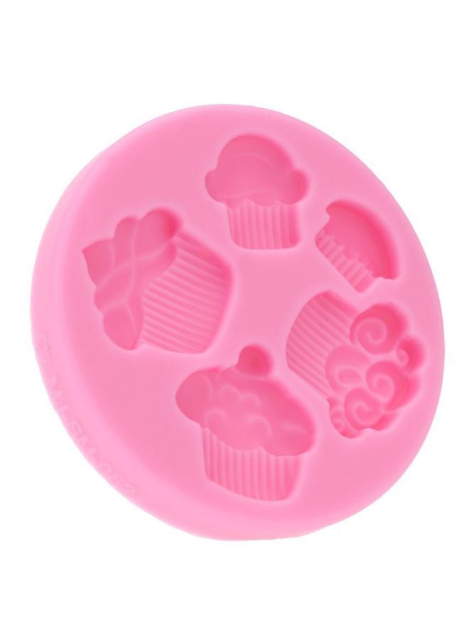 ANSELF 5-Cavity Silicone Ice-Cream Cupcake And Pastry Mould Pink 16cm - Image 4