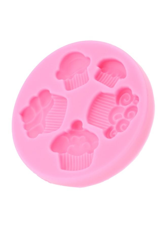ANSELF 5-Cavity Silicone Ice-Cream Cupcake And Pastry Mould Pink 16cm - Image 3