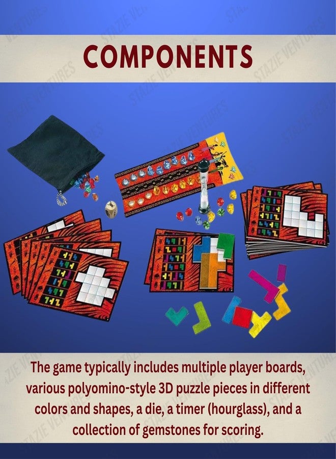 Stazie® Ubongo Strategy Puzzle Board Game | Fast-Paced Family Game of Shapes & Logic | Fun Educational for Kids & Adults | Perfect for Parties, Nights & Gift Giving - Image 5