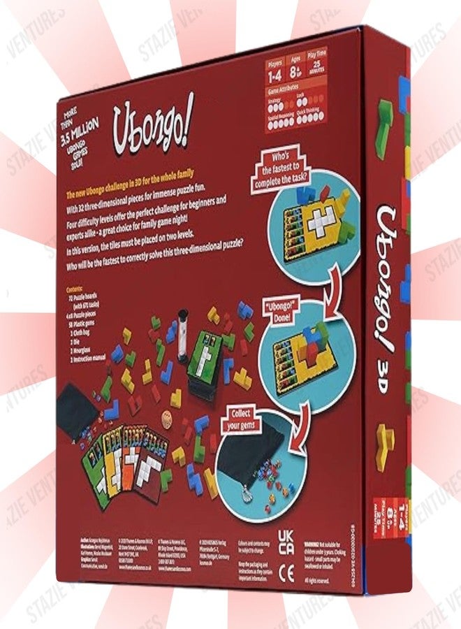Stazie® Ubongo Strategy Puzzle Board Game | Fast-Paced Family Game of Shapes & Logic | Fun Educational for Kids & Adults | Perfect for Parties, Nights & Gift Giving - Image 4