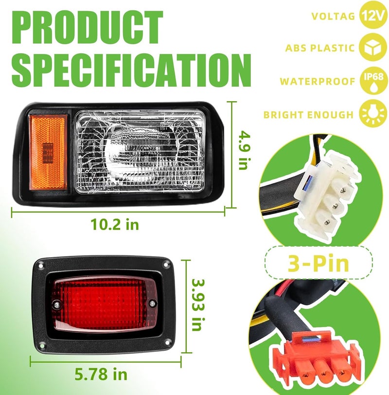 Drive-up Club Car DS Headlight and Tail Light Kit - Image 3