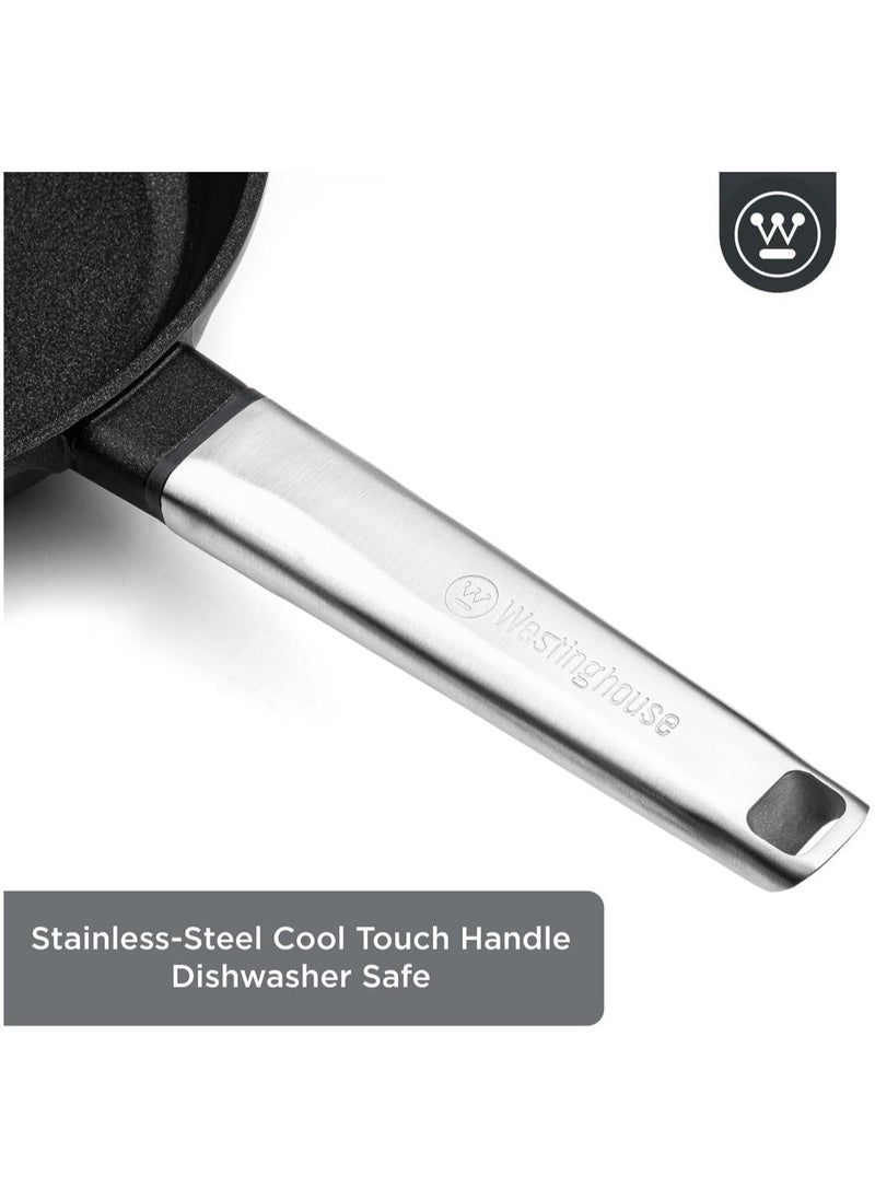 Westinghouse Westinghouse Performance Series 26cm Non-Stick Fry Pan Cast Aluminum with QuanTanium Coating Induction and Oven Safe Cool-Touch Stainless Steel Handle - Black  - Image 5