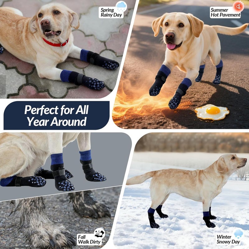 ROZKITCH 2 Pairs Cat Sock for Injured Paws, Breathable Socks for Cats Stop Scratching Pet Paw Protectors for Injured Paws Protective Anti-Slip Grip Socks Foot Protector Kitten Blue 2XS - Image 3