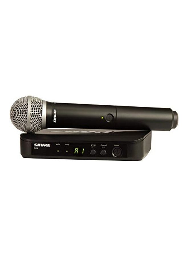 Shure BLX24/PG58 Wireless Microphone System with BLX4 Receiver and BLX2 Handheld Transmitter with PG58 Mic Capsule for Lead and Backup Vocal Applications - Image 1