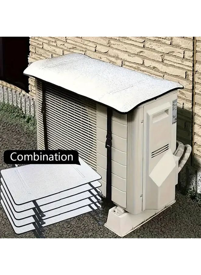 Double Layer Air Conditioner Cover White 31 5x15 75 Inches Sunshade Energy Saving - Image 5