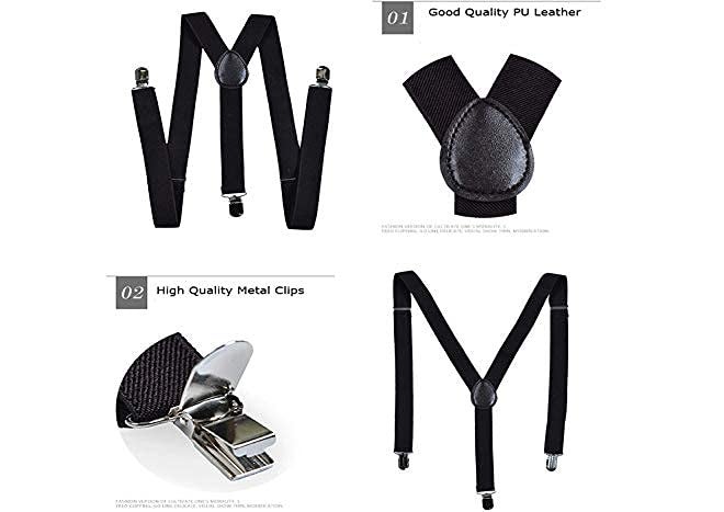 CLOTHERA مجموعة حمالات السروال وربطة عنق للأطفال من 5 إلى 15 سنة - Image 4