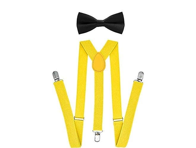 CLOTHERA مجموعة حمالات السروال وربطة عنق للأطفال من 5 إلى 15 سنة - Image 1