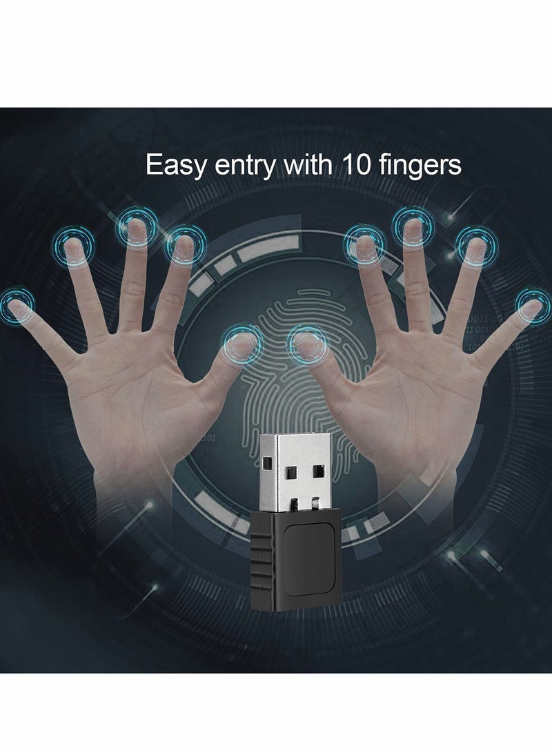 USB Fingerprint Reader 360° Touch Speedy Matching Multi Biometric Windows Security Key for Win 7 8 10 Windows Hello PC  Laptop - Image 4