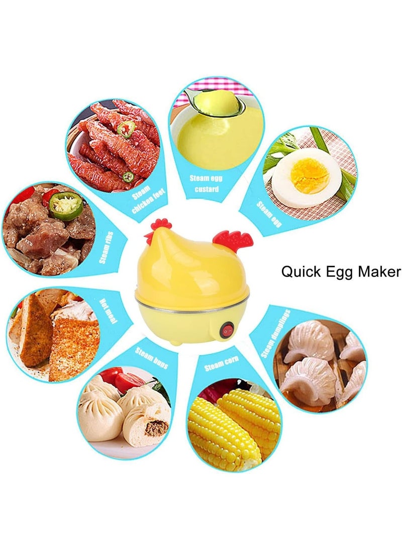 Rapid 7-Egg Electric Cooker – Hard, Medium, Soft Boiled Eggs, Poached Eggs, Scrambled Eggs & Omelets | Auto Shut-Off, Measuring Cup Included, BPA-Free, Retro Mint, 350W 220V, Easy-to-Peel Shells, Family Egg Cooker - Image 4