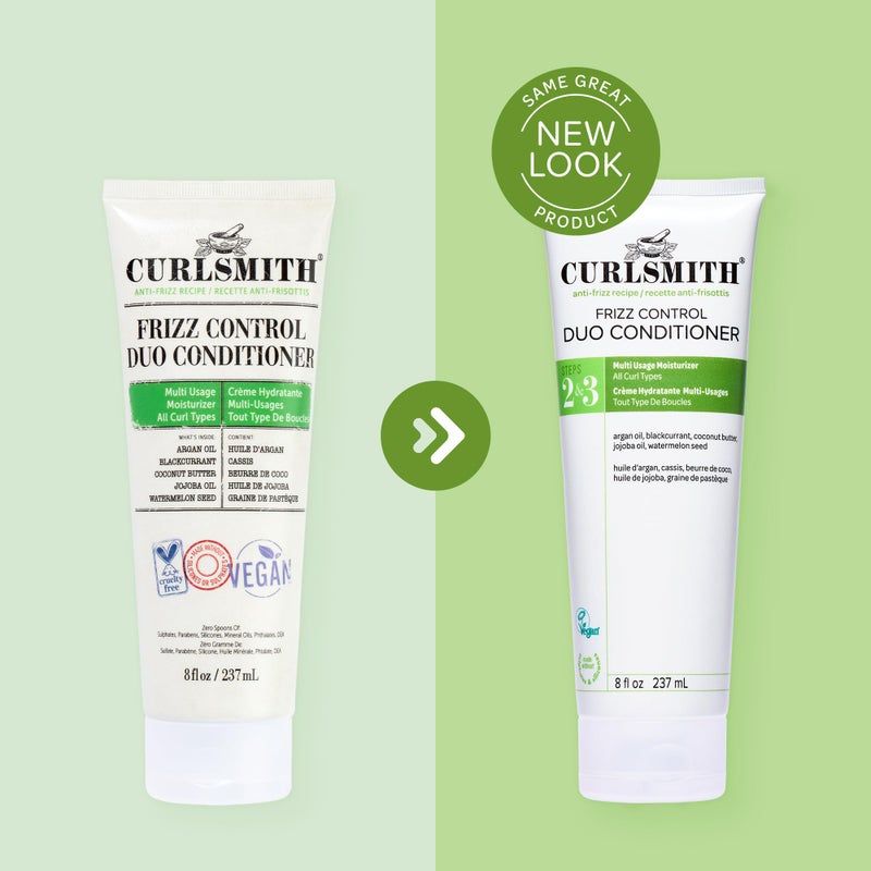 CURLSMITH Frizz Control Duo Conditioner - Moisturizing Anti-Frizz Condtioner and Nourishing Leave-In for Frizz Control, For All Curl Types, Vegan & Cruelty Free (8 oz) - Image 5
