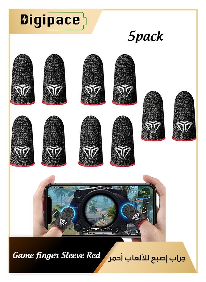 Digipace - 5 Pairs Mobile Game Controller Finger Sleeve Sets, Anti-Sweat Breathable, Full Touch Screen Joysticks Finger - Image 1