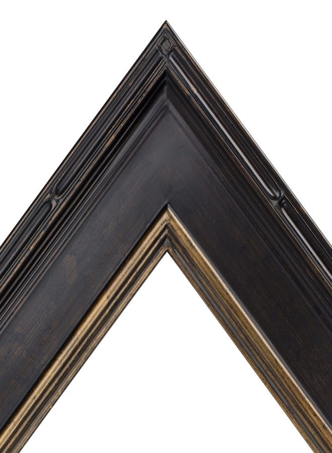 Creative Mark Museum Plein Aire Ornate Picture Frame - 5x7, Antique Black w/Gold Oil Painting Frames | Hand Leafed High-End Antique Style Frames | Open Back Frames with No Glass or Backing - Image 3