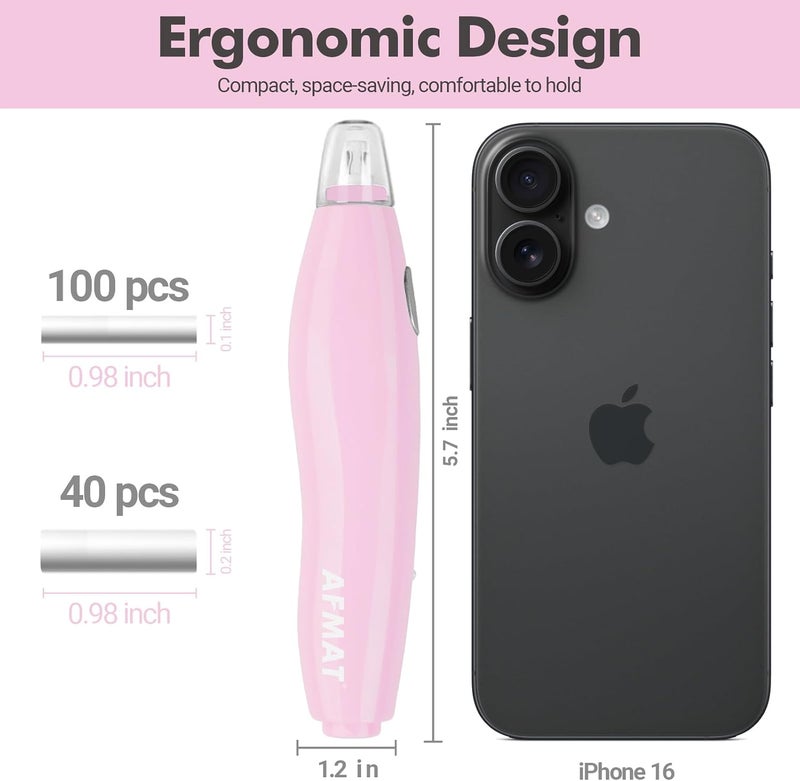 AFMAT Electric Eraser, with 140 Eraser Refills, Rechargeable Pencil Erasers for Artists, Electric Erasers for Drafting, Drawing, Painting, Sketching, Architectural Plans, Detailer Tool EE04(Pink) - Image 4
