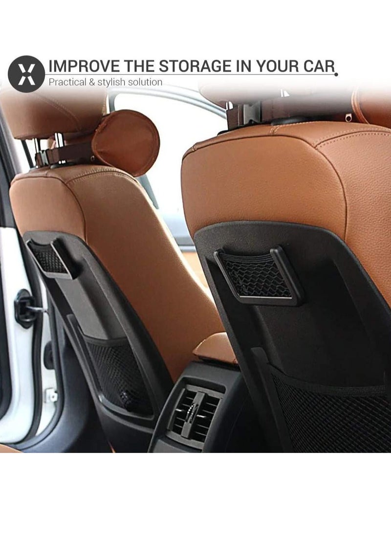 Generic Sticky Car Seat Side Back Pocket Storage Organizer Resilient Bag Phone Holder Black  - Image 3
