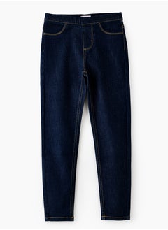 Jelliene Jelliene Girls Basic Denim Jeggings, Soft and Comfortable Cotton-Blend Denim Jeggings for Girls, Perfect for Everyday Wear  - Image 1