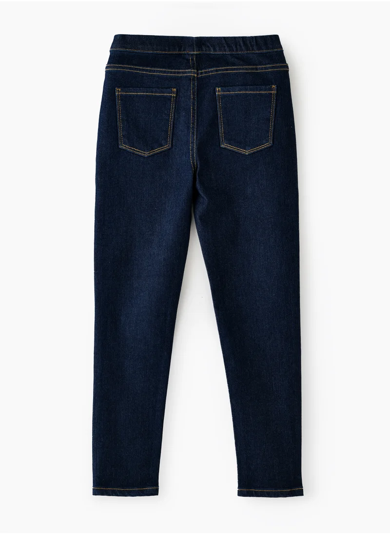 Jelliene Jelliene Girls Basic Denim Jeggings, Soft and Comfortable Cotton-Blend Denim Jeggings for Girls, Perfect for Everyday Wear