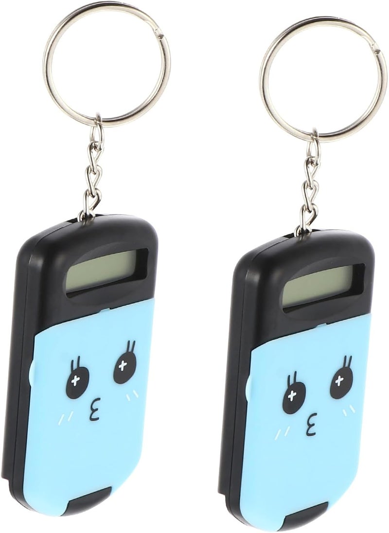 UKCOCO 2pcs Mini Portable Cartoon Calculator Lightweight Plastic Pocket Calculators for Students and Office Use Durable Arithmetic Tools with Cute Design School Supplies - Image 1