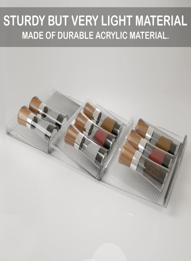 BaHoki Essentials 3 Tier Spice Rack- Kitchen Drawer Organizer - Clear Plastic Storage Rack for Kitchen Pantry - Perfect for Salt, Pepper, Spices and Seasonings - Image 5