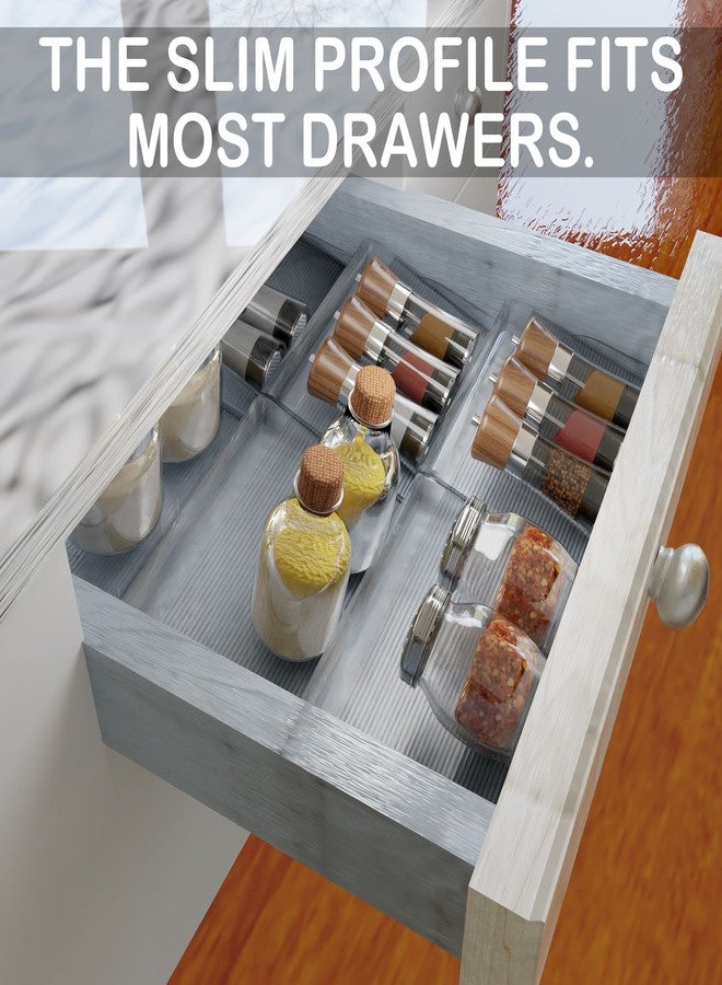 BaHoki Essentials 3 Tier Spice Rack- Kitchen Drawer Organizer - Clear Plastic Storage Rack for Kitchen Pantry - Perfect for Salt, Pepper, Spices and Seasonings - Image 2