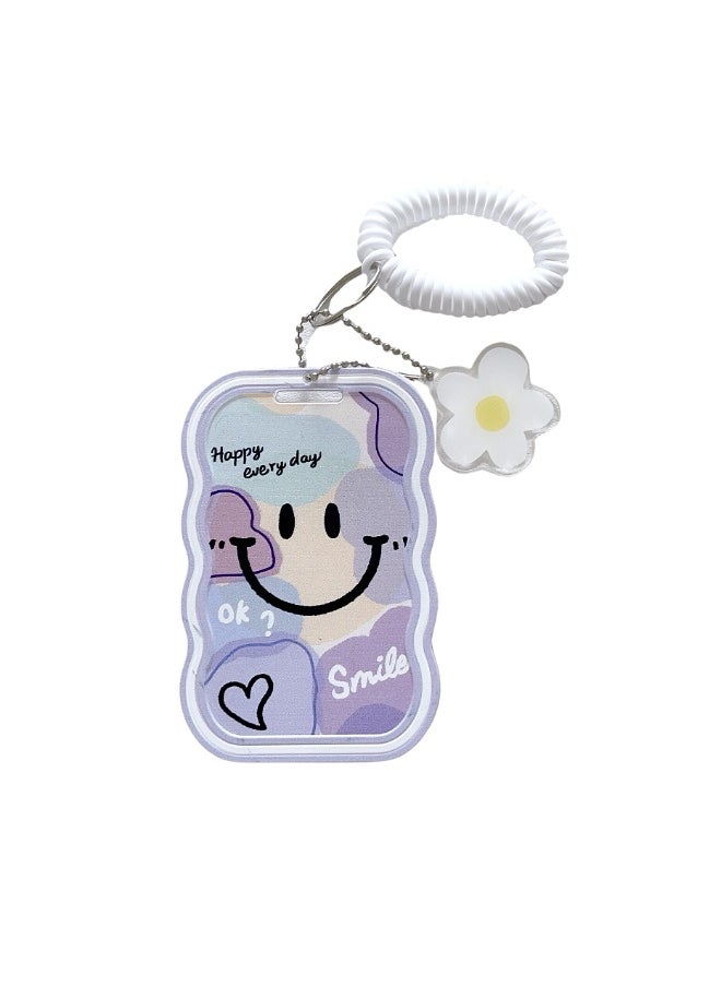 NIBEMINENT 1 - Piece Bus Card Case Campus Card Subway CardKpop Photo Card Holder Pendant Key Chain ID Badge Holder ID Card Holder Photo Card Protector for School ID Office ID Access Card for Women Girls  - Image 2