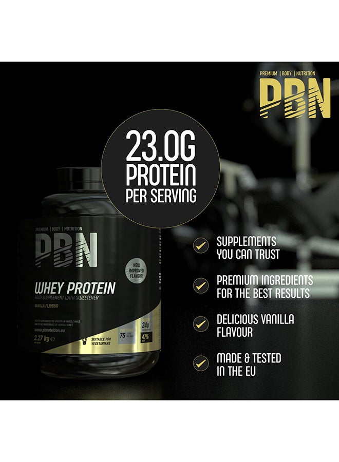 Premium Body Nutrition Whey Protein 2.27kg Vanilla Jar - Image 5