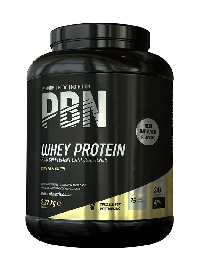 Premium Body Nutrition Whey Protein 2.27kg Vanilla Jar - Image 1