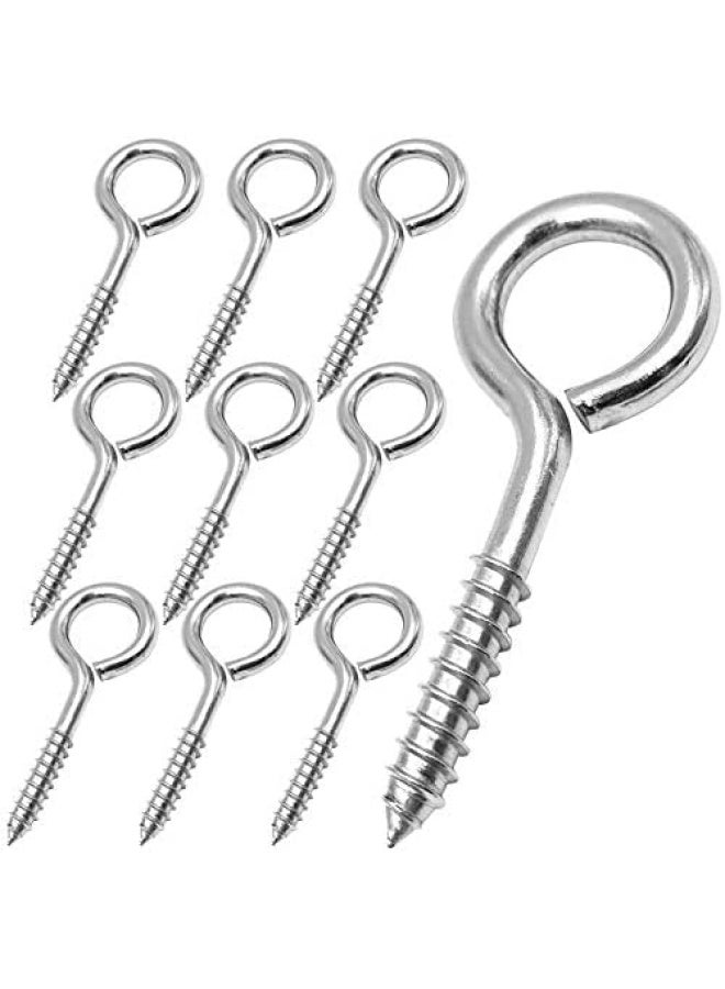 ROBUSTLINE Closed Screw Eye Hook Pack Of 100 Pcs 2 Silver Plated - Image 3