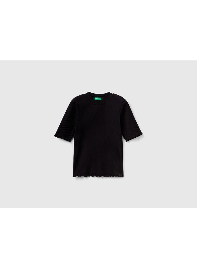 UNITED COLORS OF BENETTON Short Sleeve Turtleneck T-Shirt 
