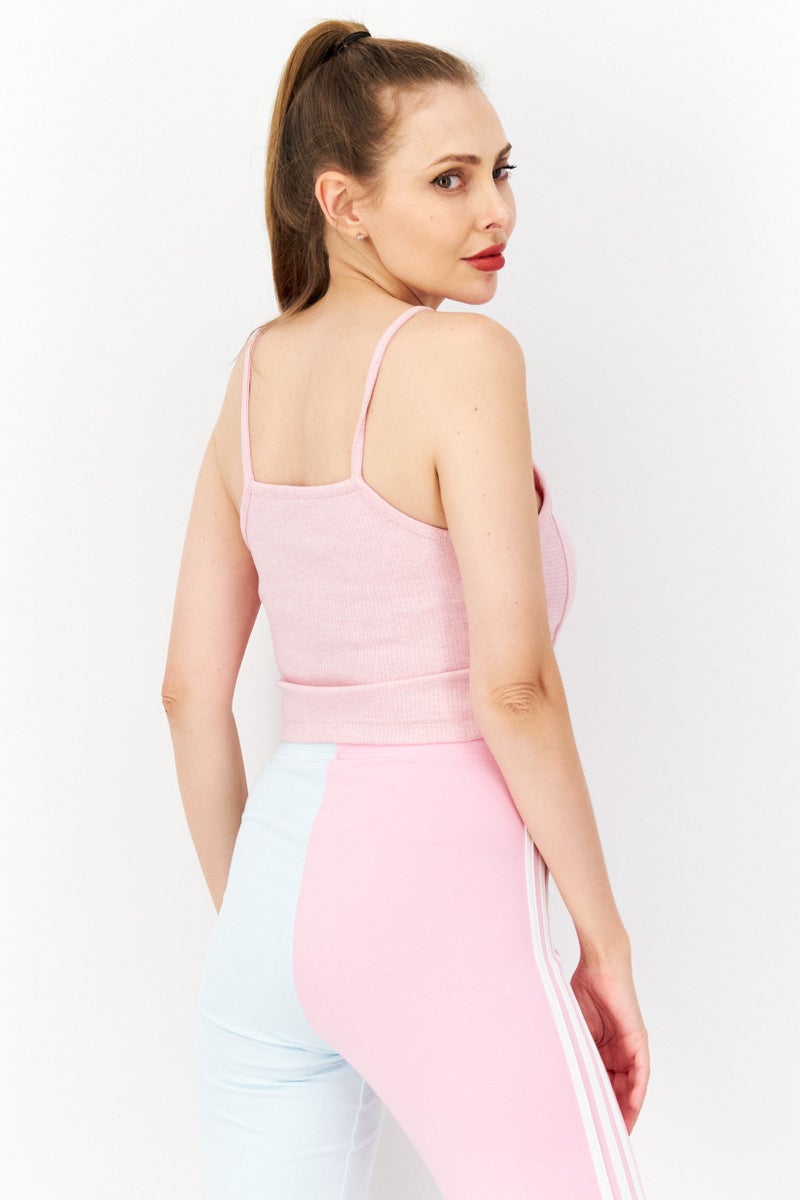 Adidas Women Sportswear Fit Sleeveless Running Tops, Pink - Image 2