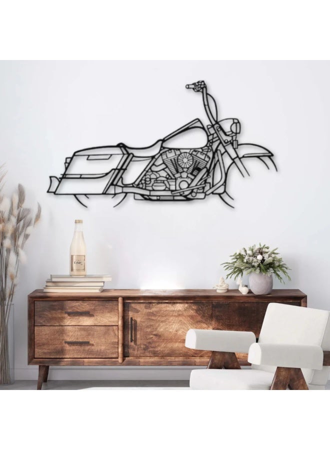 Metal Wall Decor Featuring a Motorcycle – Harley-Davidson Road King (2014) - Image 1