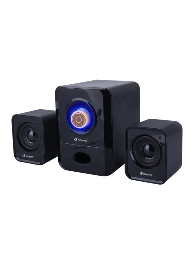 Kisonli U-2900 USB 2.1 Speaker Sub Woofer Sound System Home Theater Loud Speaker - Image 1