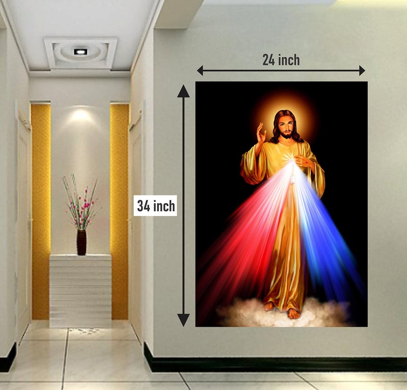 DivineDesigns PVC Vinyl Self-Adhesive Jesus The Father Vinyl Sticker for Living Room, Bedroom, Office Wall Decoration (24 X 34 INCH) Pack 1 - Image 2