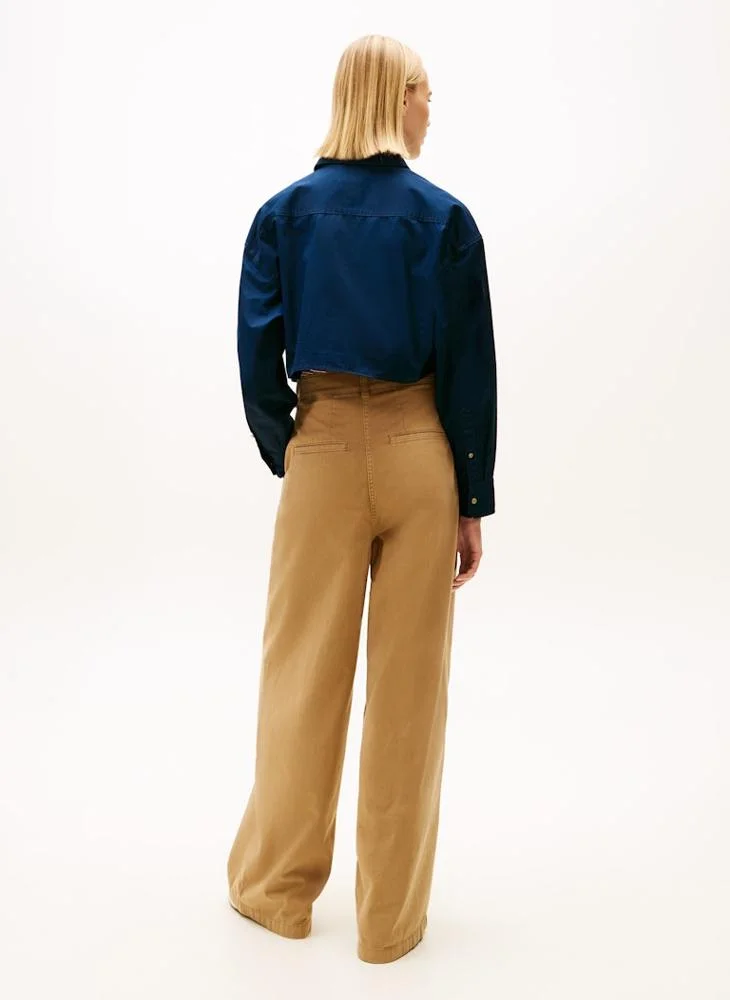 تومي جينز قميص قصير بشعار