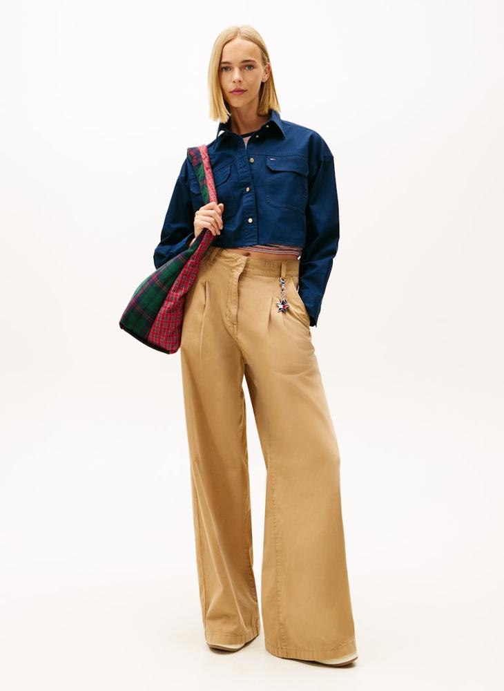 TOMMY JEANS Logo Cropped Shirt - Image 4