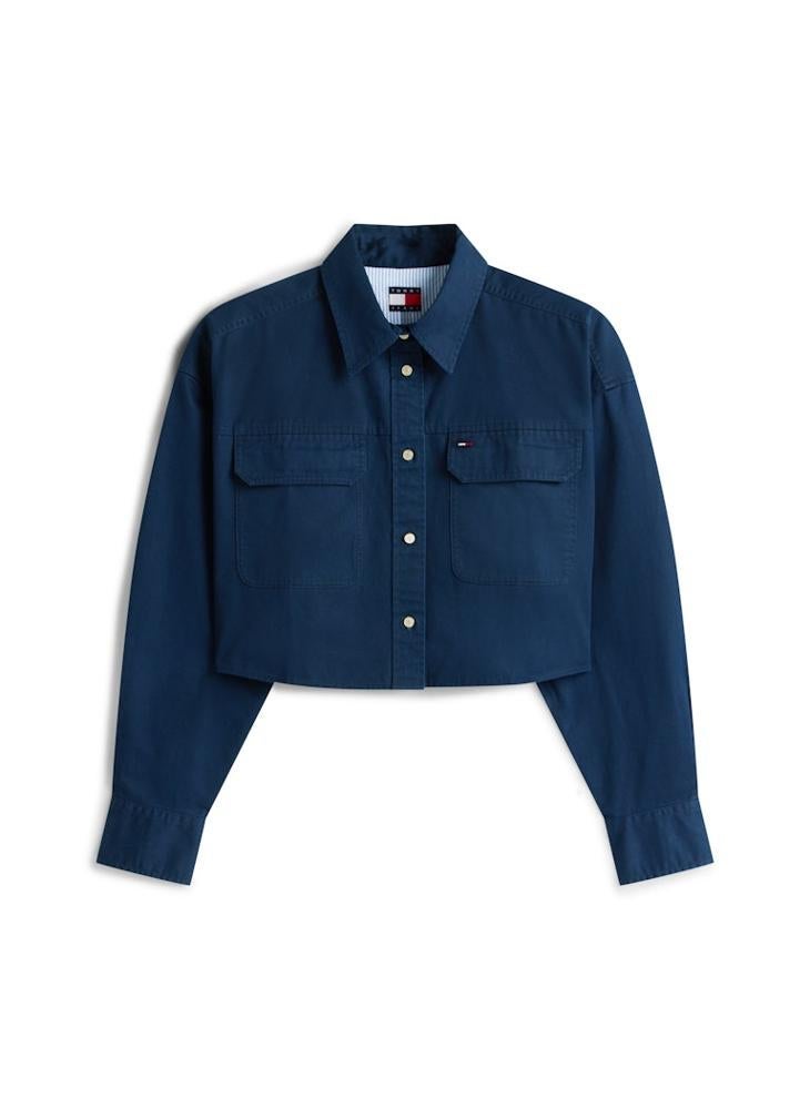 TOMMY JEANS Logo Cropped Shirt - Image 5