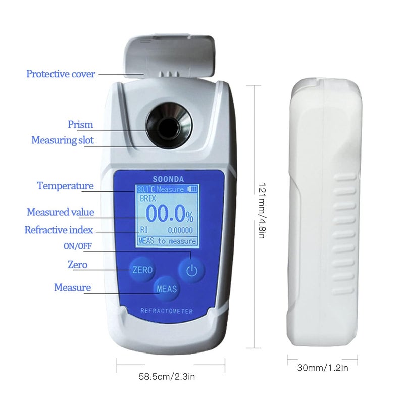 Digital Brix Refractometer High Accuracy Brix Tester Meter for Fruit, Beverage Drinks, with Backlight Display, for Sugar Content Measuring - Image 5
