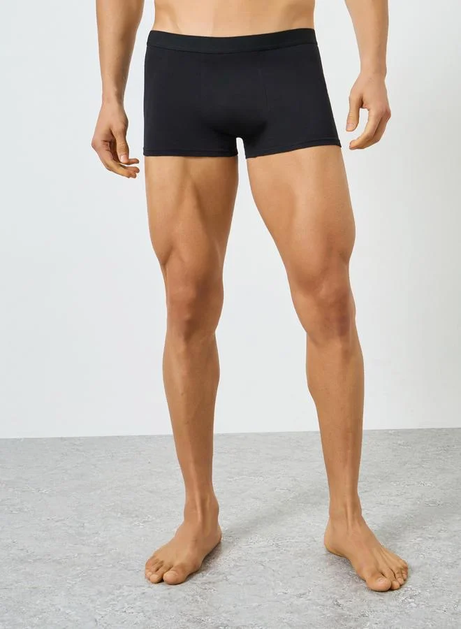 Men Black Cotton Trunks