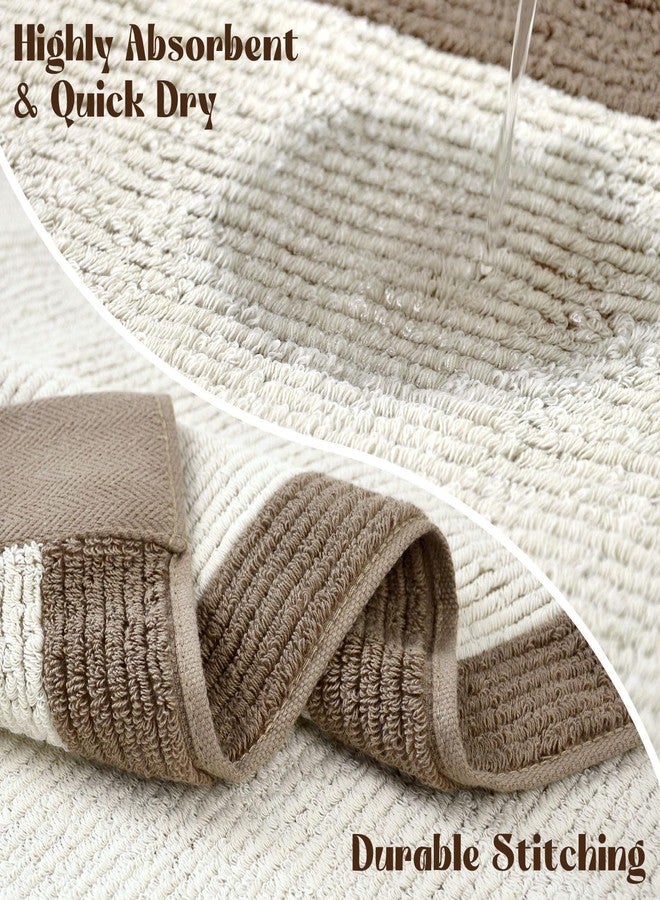 Cleanbear Bath Towels Set 4 Piece, 100% Cotton, Ultra Soft, Absorbent and Quick Dry Towels for Bathroom, 1 Bath, 1 Hand, 2 Washcloths, Ideal for Adults, Light Brown - Image 4