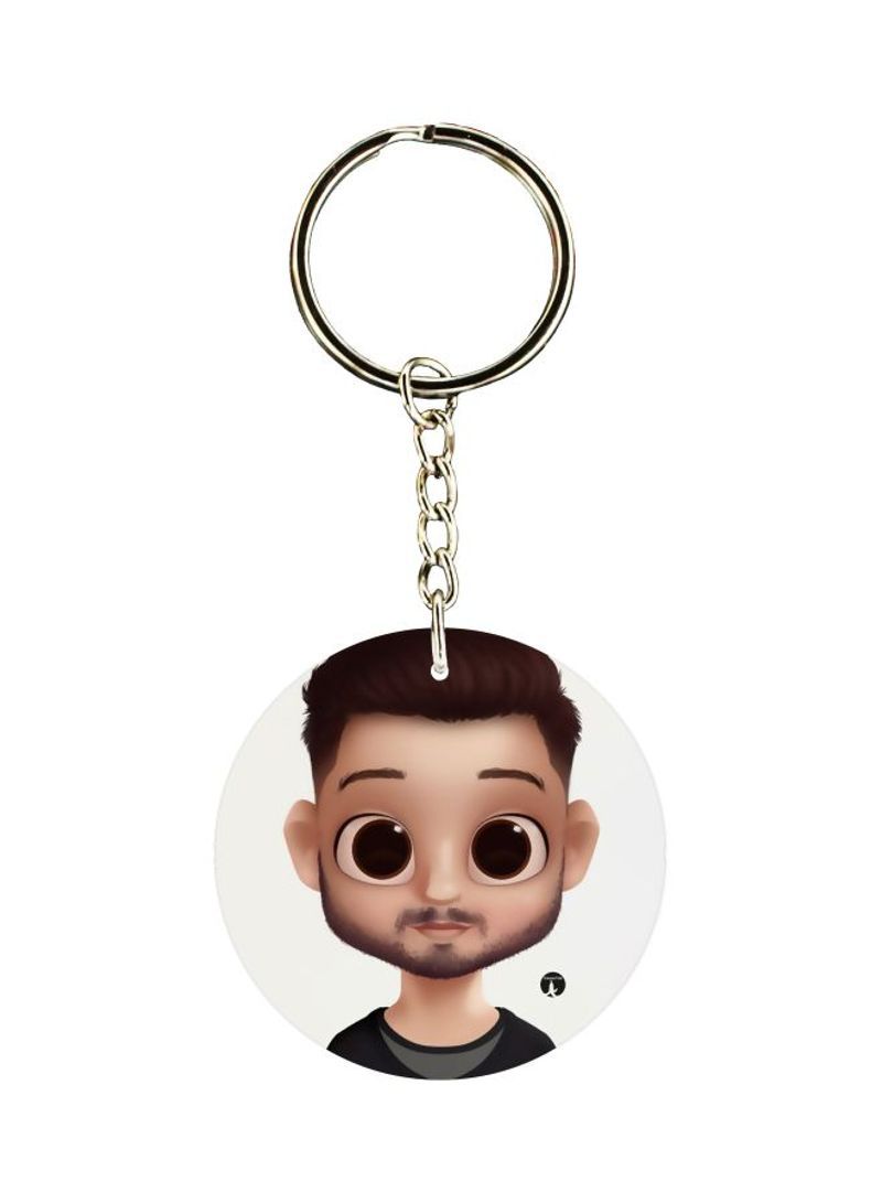Cartoon Themed Dual Sided Keychain