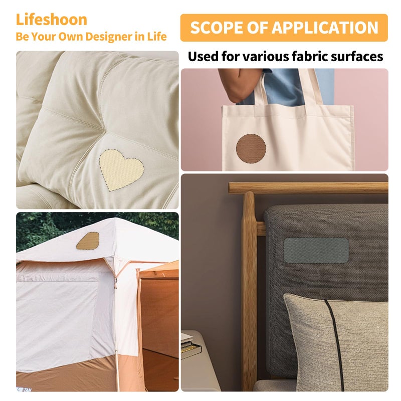 Lifeshoon Fabric Repair Patches, Canvas Self-Adhesive Fabric Patches Tape Durable, DIY Large Canvas Repair for Sofa, Couches, Furniture, Chair, Clothing ï¼ˆ3.5X79 Inch, Blackï¼‰ - Image 3