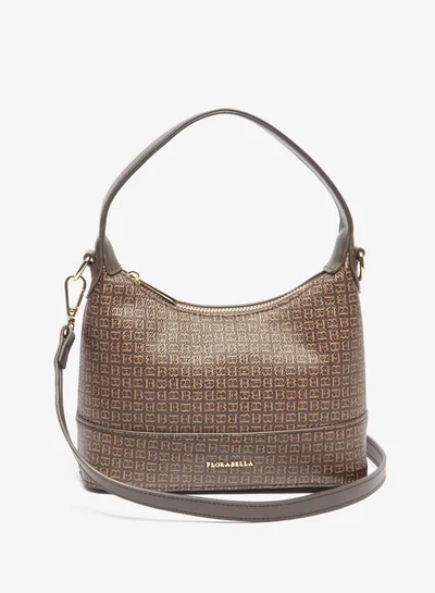 Flora Bella By Shoexpress Women Textured Crossbody Bag with Zip Closure and Adjustable Strap