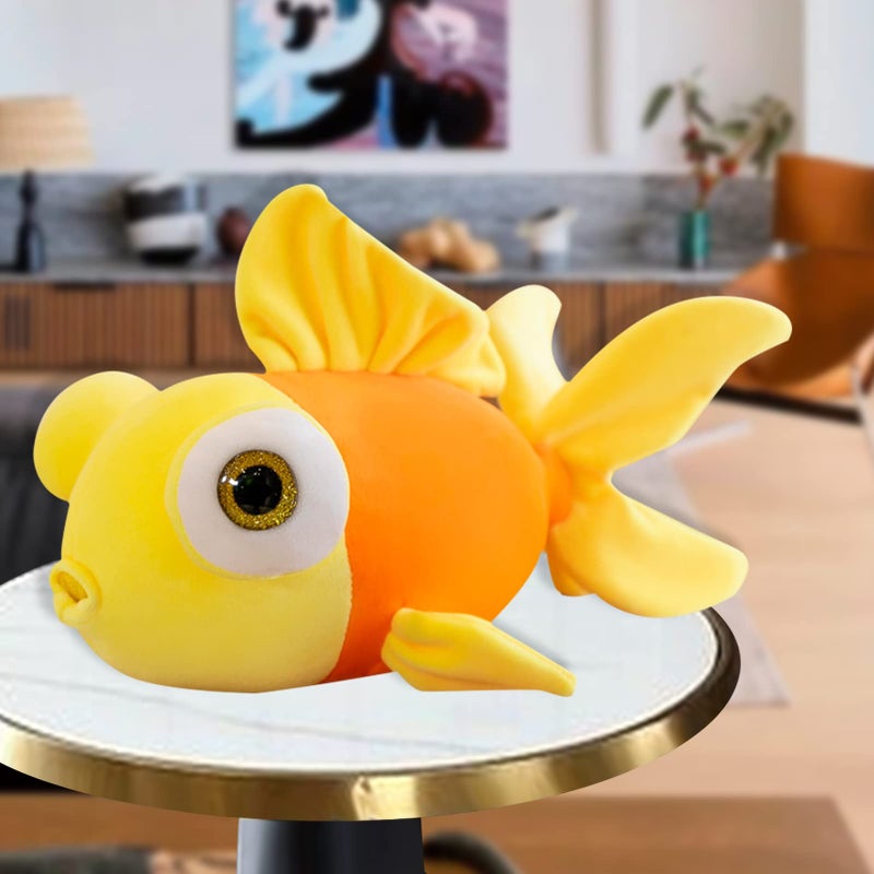 CHELEI2019 13.8"" Goldfish Stuffed Animal Soft Cute Fish Plush Pillow Toy Gift for Kids Yellow - Image 3
