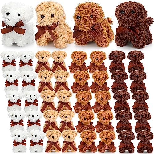 Liliful 40 Pcs 5 Inches Valentines Mini Plush Dogs Small Stuffed Dog Bulk Plush Toy Adopt a Dog Party Favors Stuffed Animal Puppy for Gift Bag Fillers Back to School Party Favor Gift Carnival Prize - Image 1