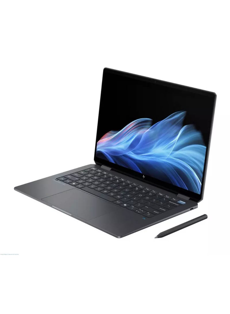 HP لابتوب أومني بوك ألترا فليب بشاشة لمس 14 بوصة بدقة 2.8K، معالج إنتل كور ألترا 9-288V، ذاكرة وصول عشوائي 32 جيجابايت DDR5، قرص صلب SSD بسعة 1 تيرابايت، معالج رسومات إنتل آرك، نظام تشغيل ويندوز 11، يدعم اللغتين الإنجليزية والعربية، لون رمادي الإنجليزية/العربية - Image 5