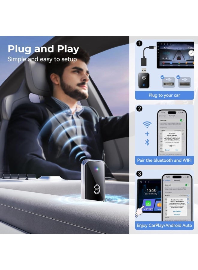 Original Wireless CarPlay & Android Auto Adapter – Convert Wired to Wireless CarPlay for iPhone & Android - Image 3