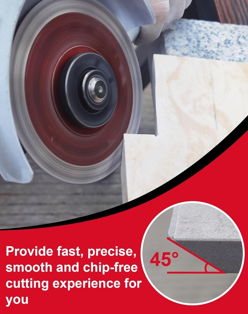 Casaverde 4.5 Inch Diamond Porcelain Saw Blades Tiles Blades with Arbor 5/8”-11 Flange for Porcelain Tile Granite Marbles (F-SX-4.5) - Image 5