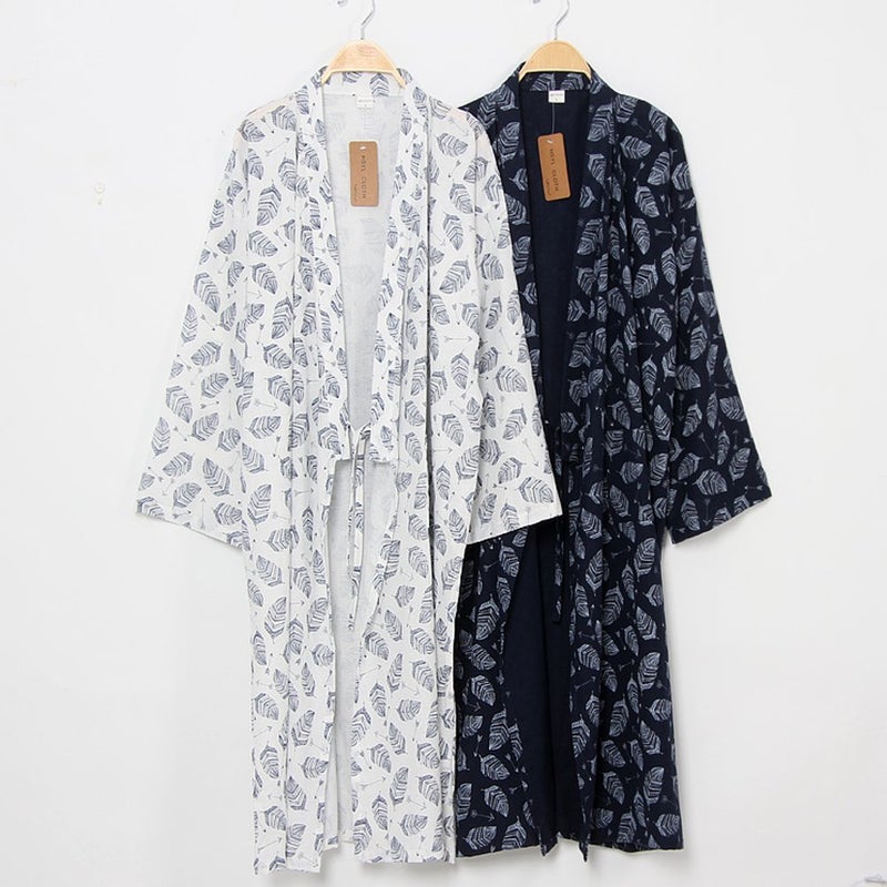 thefancypumpkin FANCY PUMPKIN Men's Yukata Robes Kimono Khan Steamed Pyjamas #07 Robe, Multicoloured, Large - Image 3