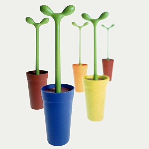 Alessi Merdolino Toilet Brush Aleesi ASG04 AZ Merdolino Toilet Brush, Light Blue - Image 2